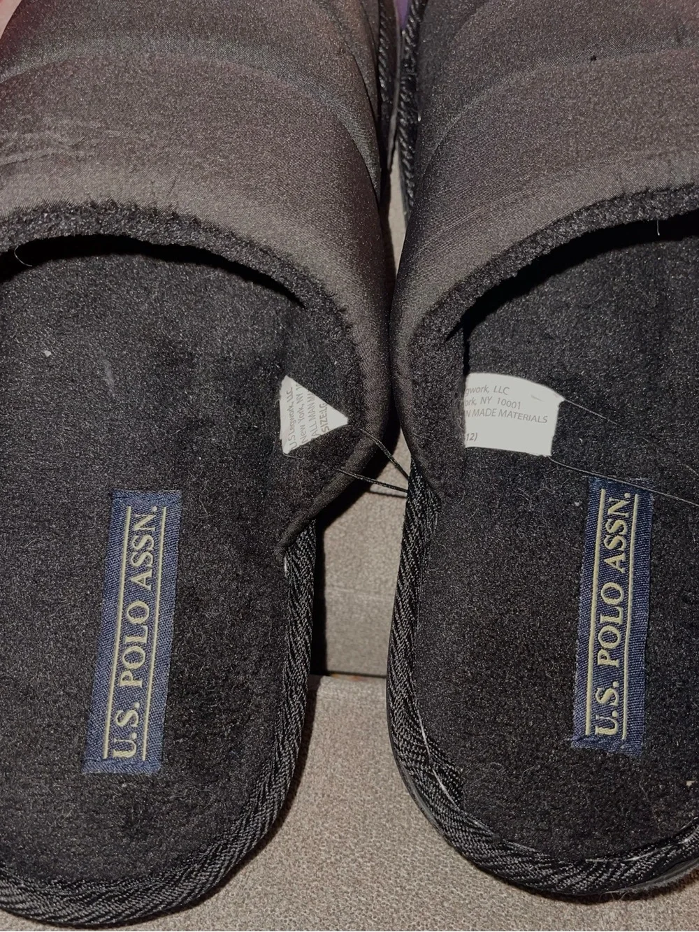 Bundle! 2 Pair U.S. Polo Assn Men’s Slippers LG 11-12